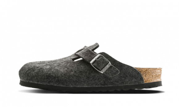 Birkenstock Boston in Anthracite Wool - 160371