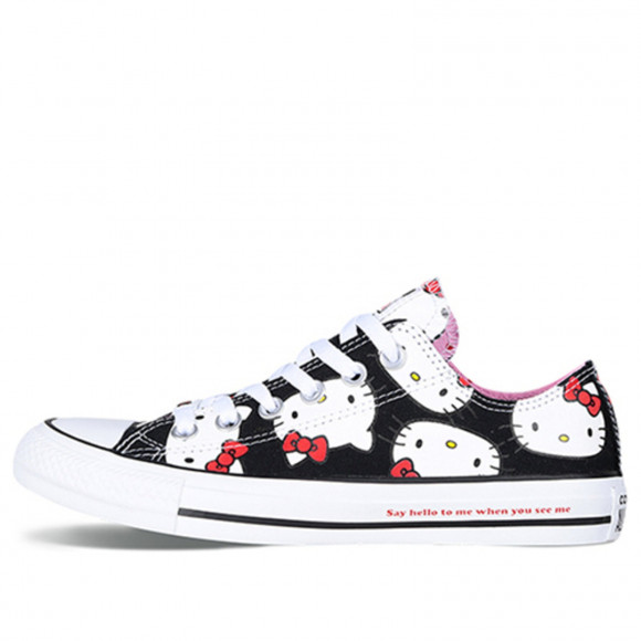 Converse hello clearance kitty black