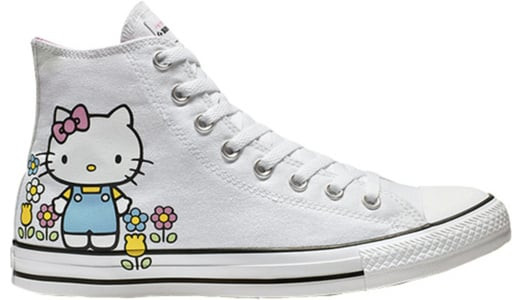 Campanilla manzana Aceptado Converse x Hello Kitty Chuck Taylor All Star Hi Canvas Shoes/Sneakers  164629C