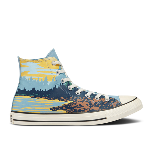 converse Black BUTY SPORTOWE NA PLATFORMIE 'RUN STAR MOTION' High 'The Great Outdoors - Sea Salt Blue' - 170844F