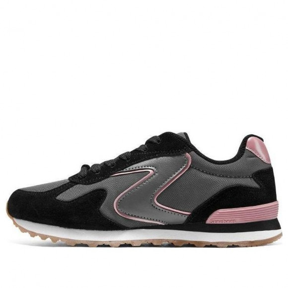 (WMNS) Skechers OG 85 'Black Grey Pink' - 177001-BLK