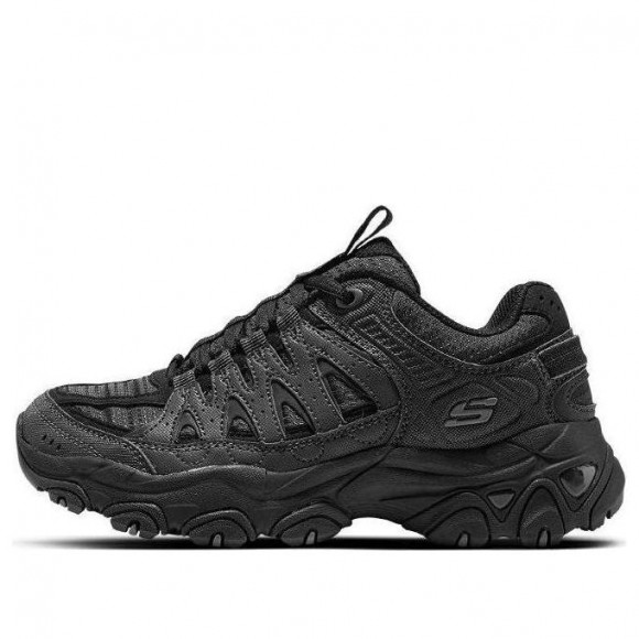 (WMNS) Skechers D'Lites Trail Running Shoes 'Black' - 180172-CCBK