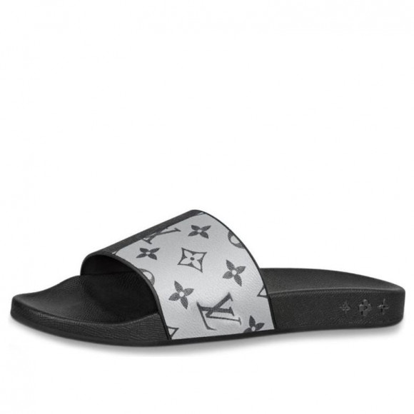 LOUIS VUITTON Waterfront Slides 'Black White Monogram' - 1A419U