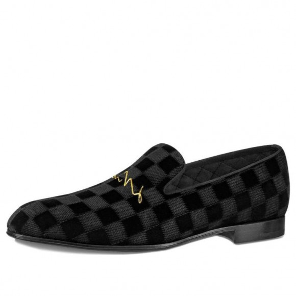 LOUIS VUITTON Auteuil Velvet Shoes 'Black' - 1A4OO3