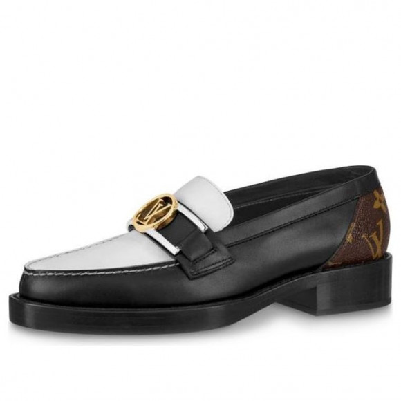 (WMNS) LOUIS VUITTON Academy Flat Loafers 'Black with Monogram Back' - 1A66QN