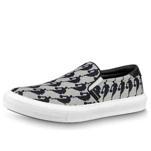 LOUIS VUITTON x NBA Canvas Slip On Shoes 'Grey' - 1A8ELW