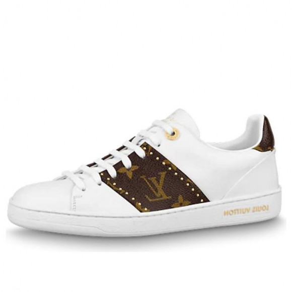 (WMNS) LOUIS VUITTON Frontrow Sneakers 'White with Brown Monogram' - 1A8FJ7