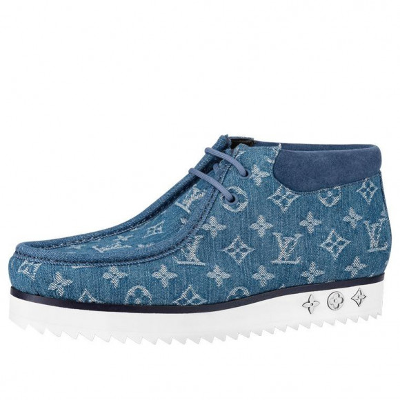 LOUIS VUITTON Mods Ankle Boots 'Denim Monogram' - 1A8JTE