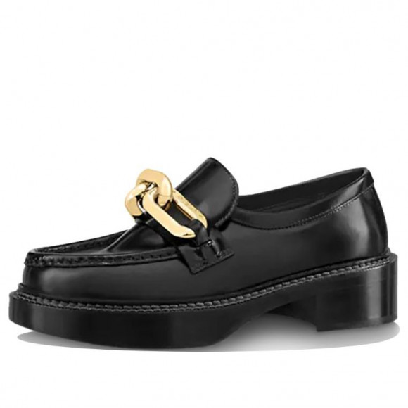 (WMNS) LOUIS VUITTON Academy Platform Loafers 'Black' - 1A8VRI