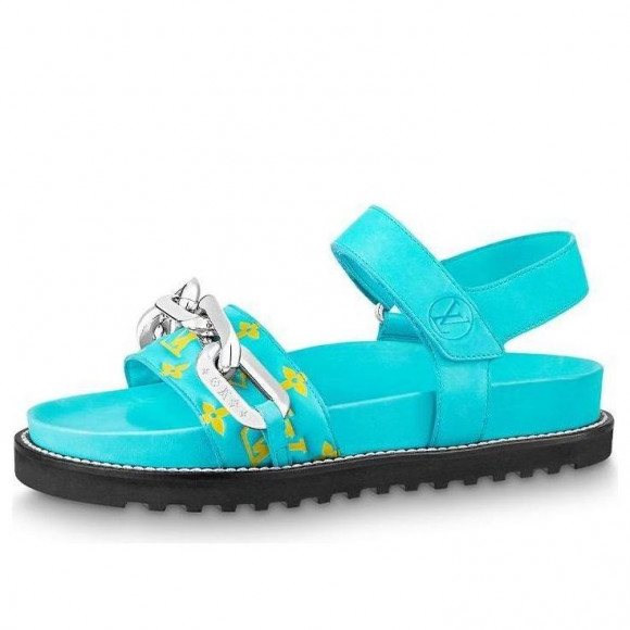 (WMNS) LOUIS VUITTON Paseo Comfort Flat Sandals 'Blue' - 1A90QC