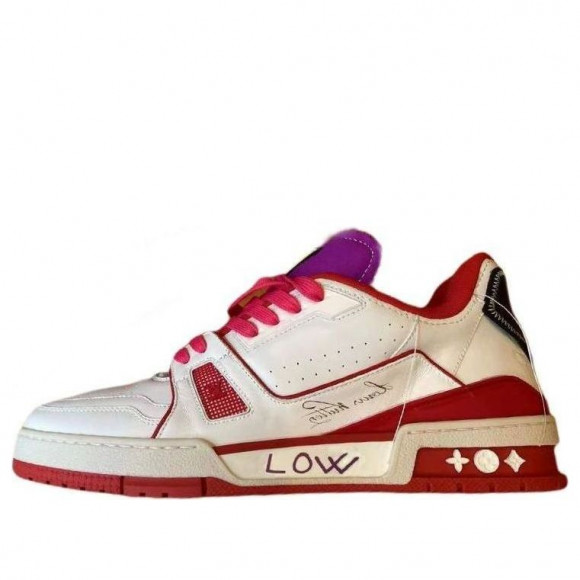 LOUIS VUITTON Trainer Upcycling Sneakers 'White Red Purple for Sydney' - 1A9DA5