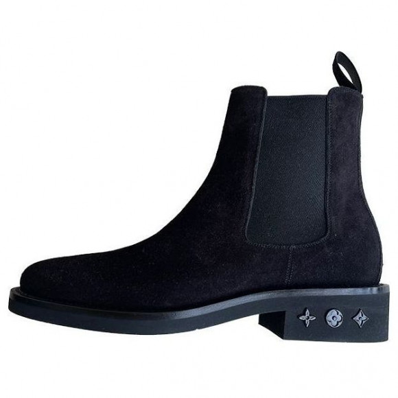 LOUIS VUITTON Plain Leather Boots 'Black' - 1A9HMH