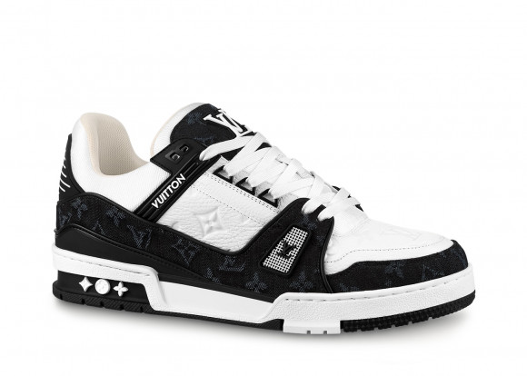 White & Black Sneakers Louis Vuitton Trainer Sneaker