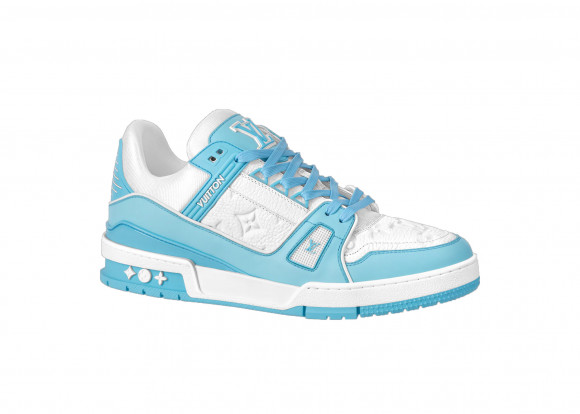 SALEOFF Louis Vuitton Trainer Low White Sky Blue Sneaker - USALast
