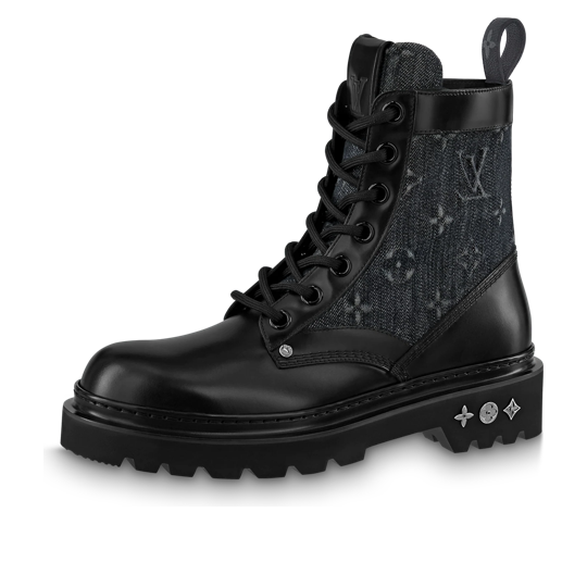 LOUIS VUITTON Fat Ranger Boots 'Black with Monogram' - 1AANTF