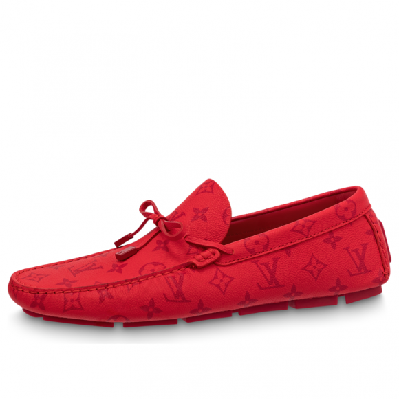 LOUIS VUITTON Driver Moccasin Shoes 'Red Monogram' - 1AAPY6