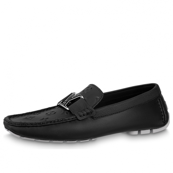 LOUIS VUITTON LV Monte Carlo Moccasins Shoes 'Black with Top Monogram' - 1AASH8