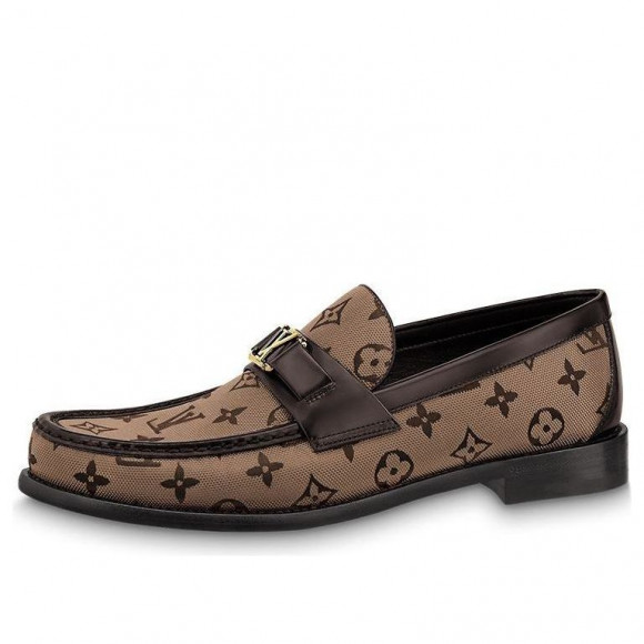 LOUIS VUITTON Major Loafer Shoes 'Brown Monogram' - 1ABFK7