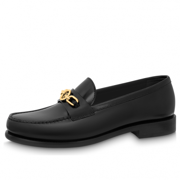 (WMNS) LOUIS VUITTON Chess Flat Loafer Shoes 'Black' - 1ABIBA