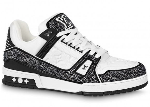 LOUIS VUITTON Calfskin Monogram Frontrow Sneakers 34 White 481046