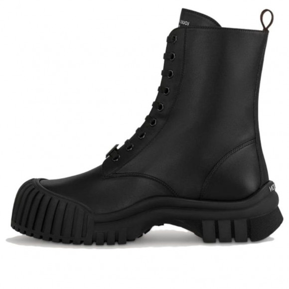 (WMNS) LOUIS VUITTON Ruby Flat Ranger Boots 'Black Plain' - 1ABPS0