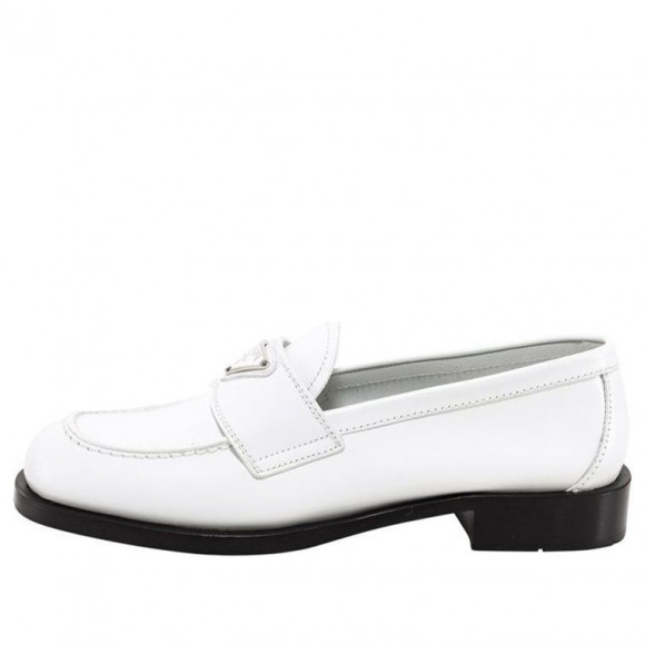 (WMNS) PRADA Patent Leather Loafers 'White' - 1D238M_055_F_0009