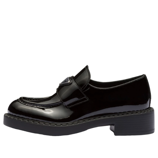 (WMNS) PRADA Chocolate 50mm Loafer 'Black Patent Leather' - 1D246M-JHR-F0002-F-B050