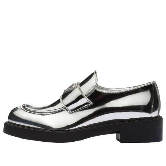 (WMNS) PRADA Metallic Leather Loafers 'Silver' - 1D246M_3AU1_F0118_F_B050