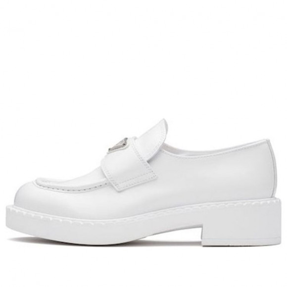 (WMNS) PRADA Leather Loafers 'White' - 1D246M_FB05_0ULS_F_0009