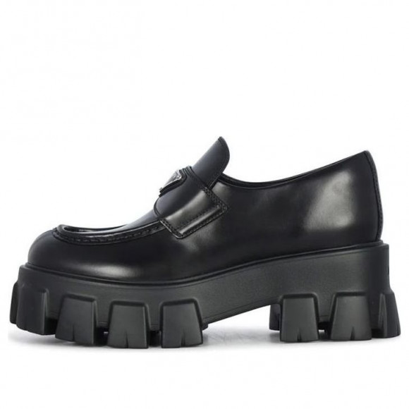 (WMNS) PRADA Brushed Leather Monolith Loafers 'Black' - 1D649M_B4L_F0002_F_B055