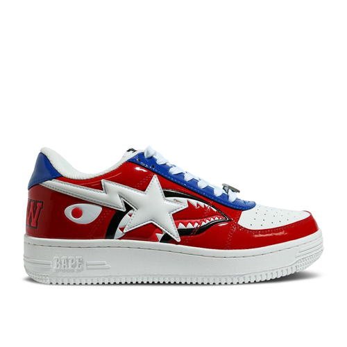 Red white and deals blue bapesta