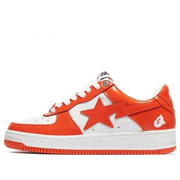 A Bathing Ape A BATHING APE Bape Sta Patent Leather Marathon Running Shoes 1I70-191-002-ORANGE - 1I70-191-002-ORANGE