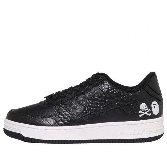 NEIGHBORHOOD x A BATHING APE Bape STA Leather Low 'Black' - 1J23-191-901-BLCK