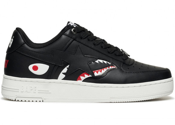 A Bathing Ape Bape Sta Low Shark Pack Black - 1K80-191-307-BLK/1K80-291-307-BLK/001FWK801307-BLK