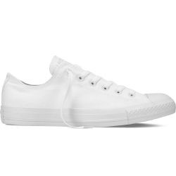 all white low top converse