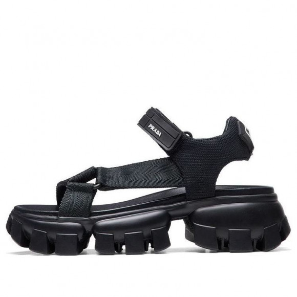 (WMNS) PRADA Sporty Woven Nylon Tape Sandals 'Black' - 1X037M_3L74_F0002_F_050