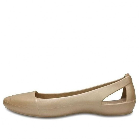 (WMNS) Crocs Minimalistic Casual Flat Sports Gold Color Sandals - 202811-710