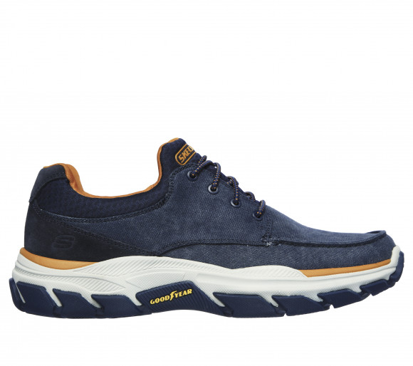 Skechers Men's Relaxed Fit: Respected - Loleto Sneaker in Navy Blue