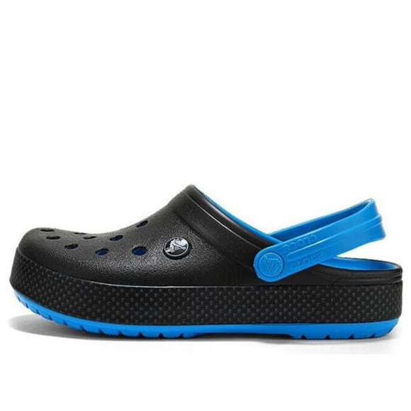 Crocs Wear-Resistant Lightweight Cozy Sports Unisex Black Blue Sandals 'Black Blue' - 205237-49S