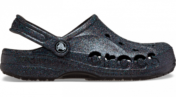 Crocs Baya Glitter Klompen Unisex Black - 205925-001