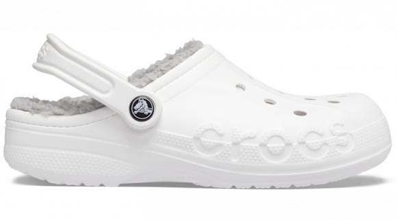 Crocs Baya Lined Klompen Unisex White / Light Grey - 205969-11H