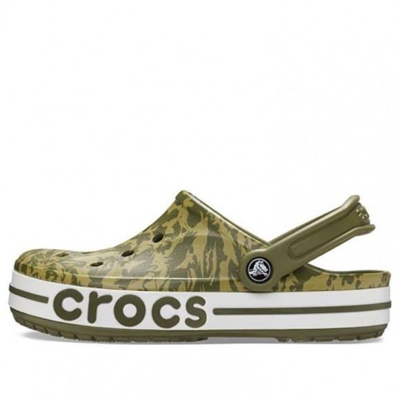 Crocs 4 Printing Camouflage Green Unisex Sandals - 206232-354