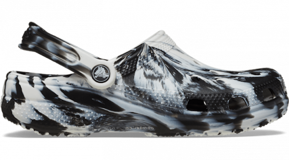 Crocs Classic Marbled Slides - Men's Slides - White / Black - 206867-103