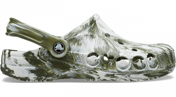 Crocs | Unisex | Baya Marbled | Clogs | Army Green | - 206935-309