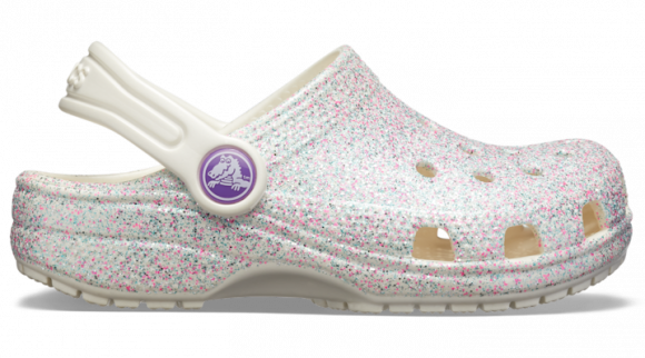 Crocs Classic Glitter Clogs Kids Oyster