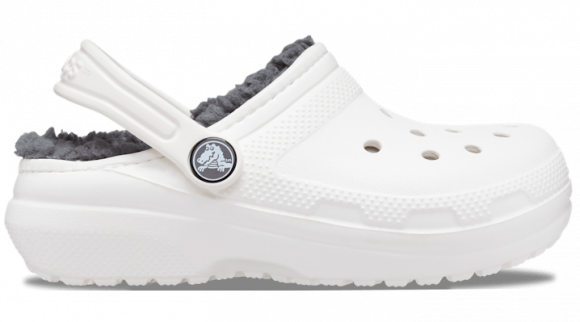 Crocs Classic Lined Clogs Kids White / Grey - 207010-10M