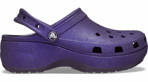 Crocs Classic Platform Glitter Klompen Damen Dark Iris - 207241-5AS