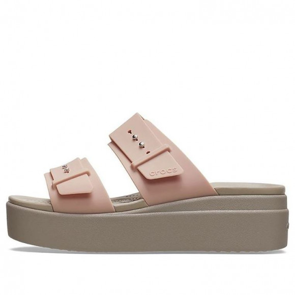 (WMNS) Crocs Pale Blush Brooklyn Sandal 'Brown Beige' - 207431-6RL