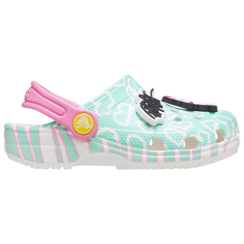 Crocs Classic Clog RE - Girls' Grade School Clogs Shoes - Green / Pink - 207524-3U5