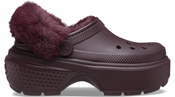 Crocs Stomp Lined Klompen Unisex Dark Cherry - 208546-6WD